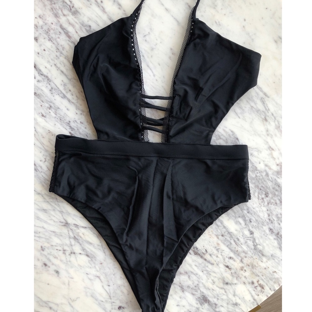 Tobi Black Strappy One Piece